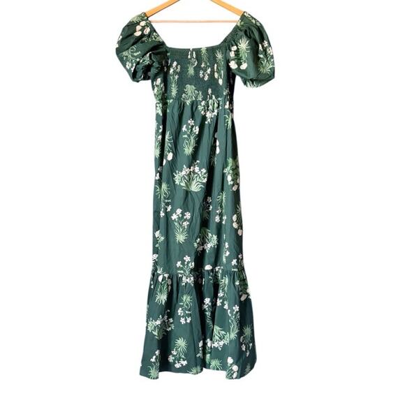 Tuckernuck Viridian Stamped Bouquets Gabrielle Dress L – Floral Maxi Boho - Picture 2 of 11
